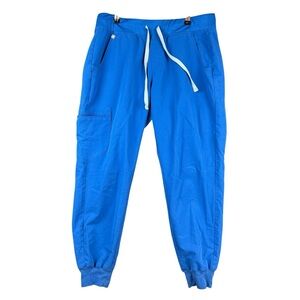 EUC Figs Women's Technical Collection Bright Blue Joggers sz Medium Petite